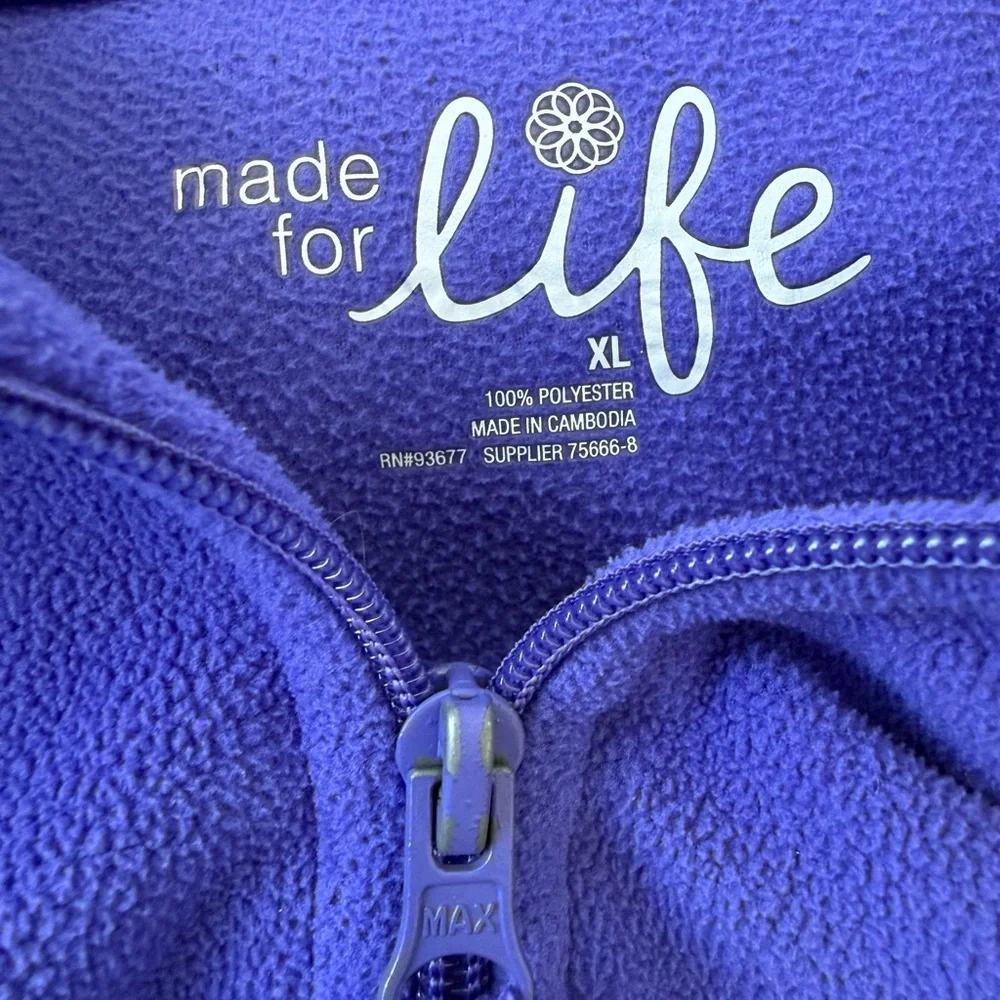 Made for Life Violet Fleece Quarter-Zip - Picture 3 of 3